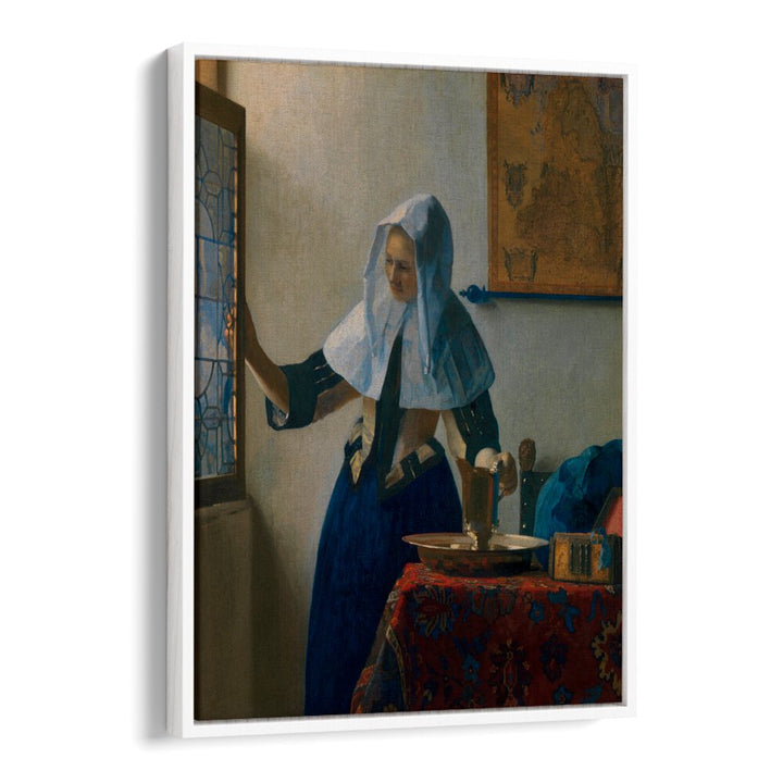 YOUNG WOMAN WITH A WATER PITCHER (CA.1662–1665) BY JOHANNES VERMEER, VINTAGE PAINTINGS