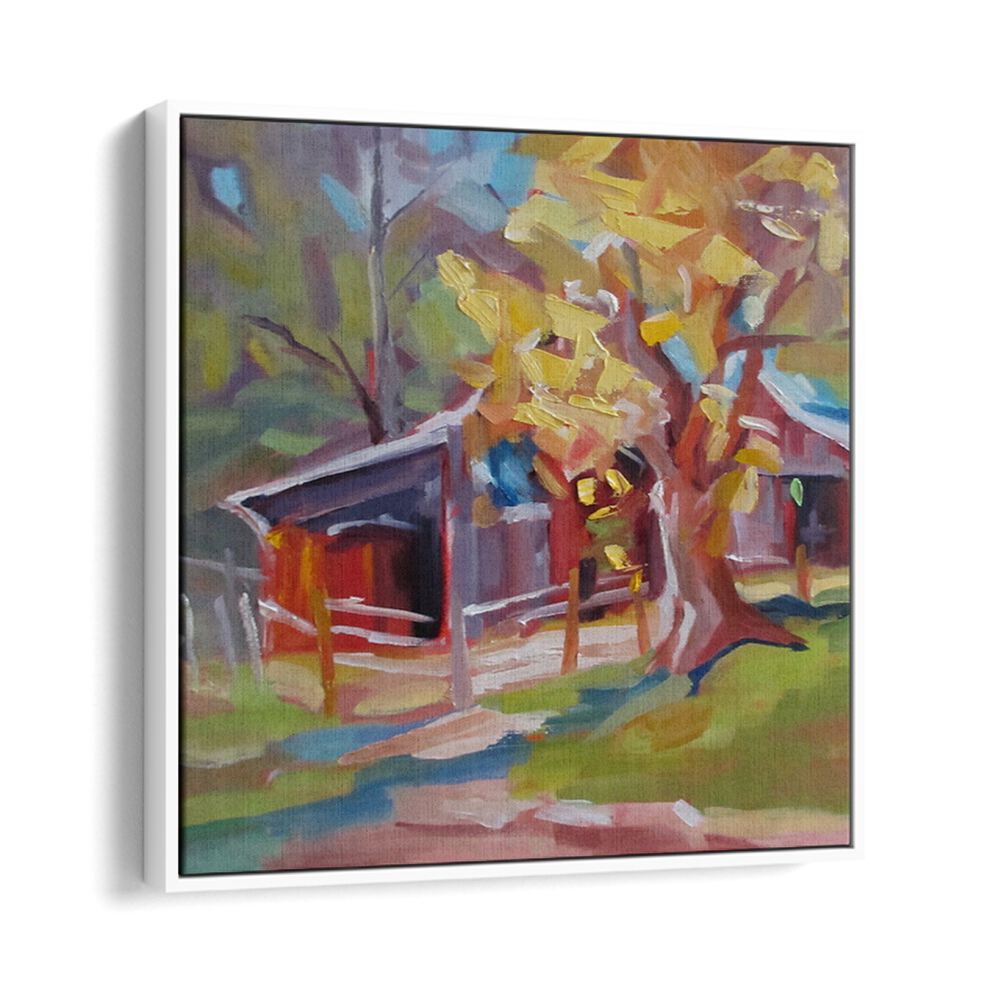 OLD BARN , LANDSCAPE PAINTINGS