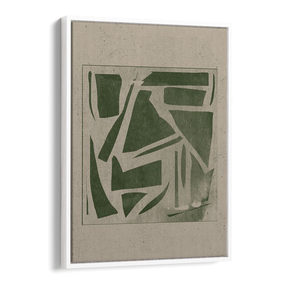 GREEN PAPER CUT NO.1 , ABSTRACT PAINTINGS