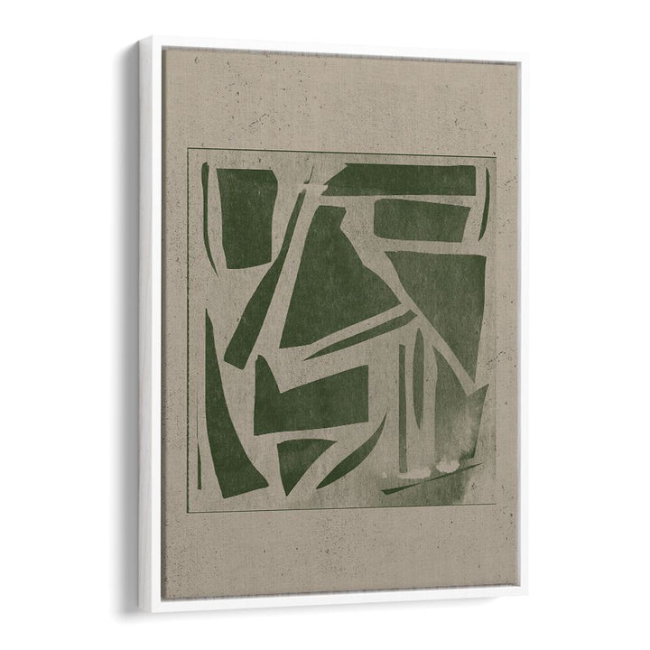 GREEN PAPER CUT NO.1 , ABSTRACT PAINTINGS