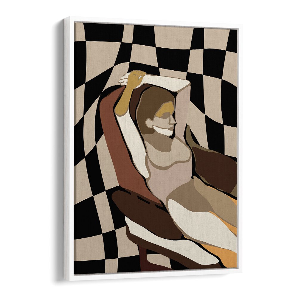 Elegant artwork from the collection A SITTING PLACE, PORTRAITS, featuring a relaxed figure in a stylish setting.