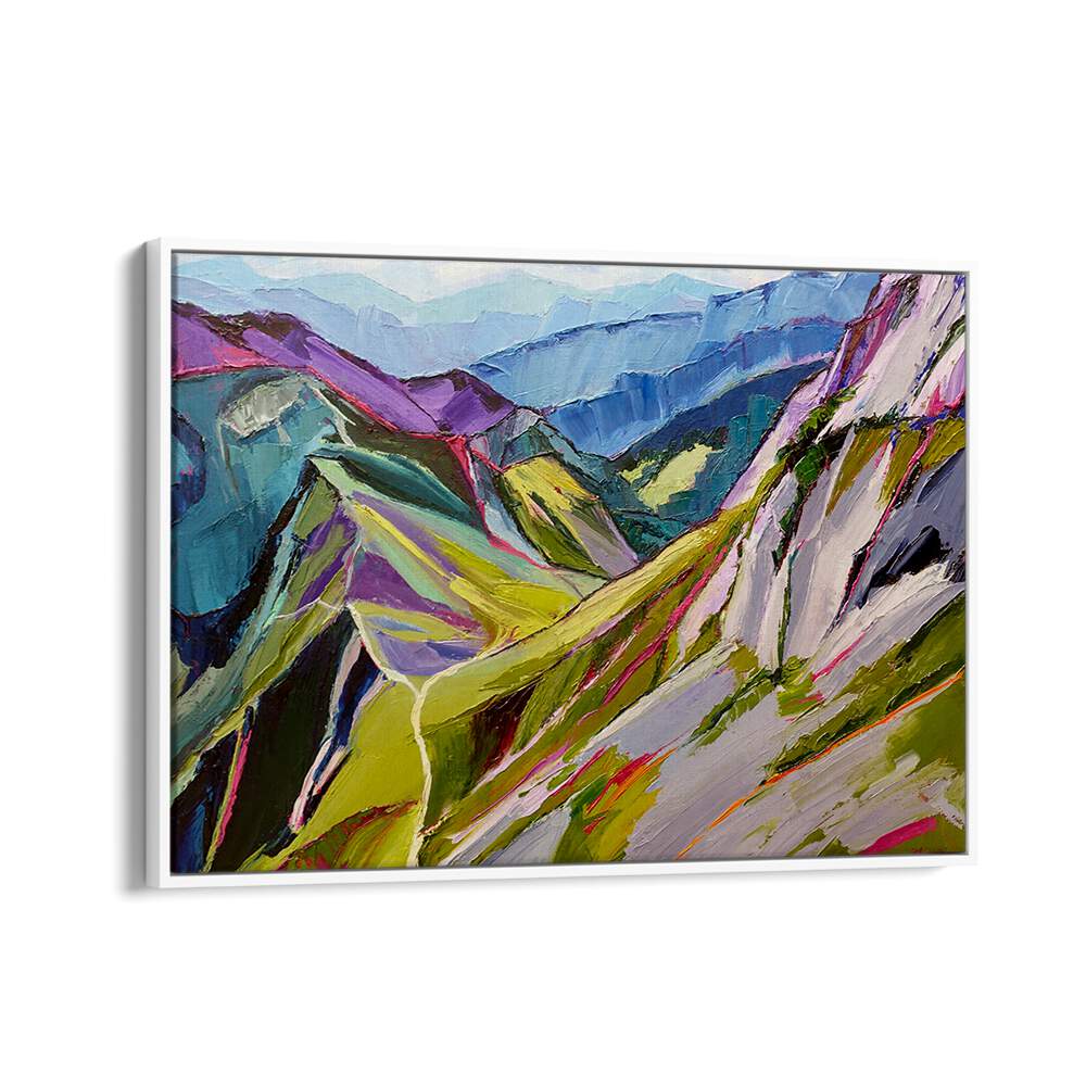 HIKING IN THE SWISS ALPS I , LANDSCAPE PAINTINGS