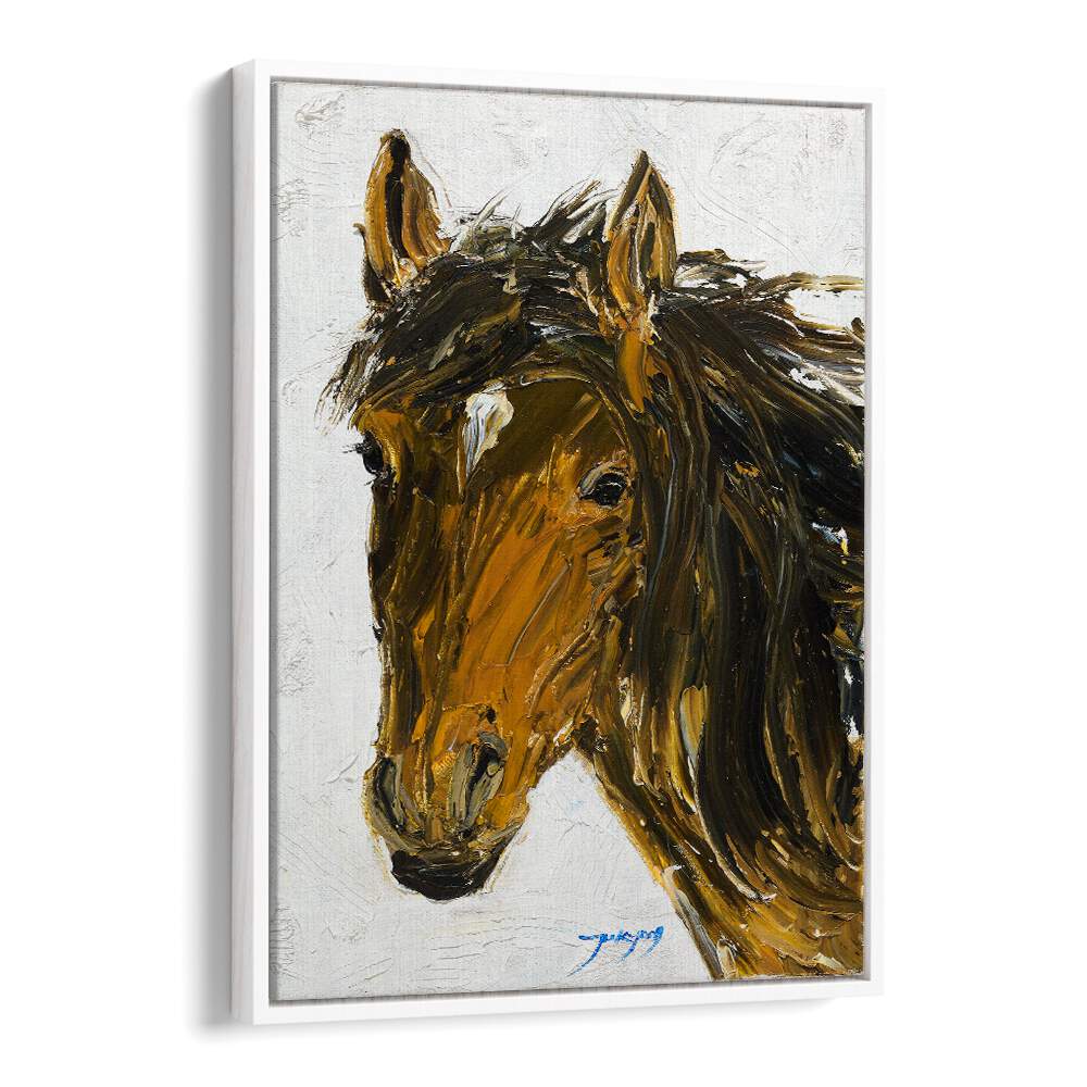 Stylish HORSE, ANIMAL PAINTINGS showcasing a beautifully detailed horse portrait, perfect for any art lover.