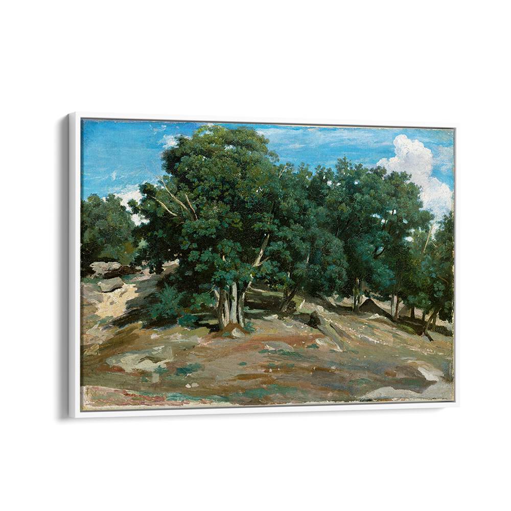 FONTAINEBLEAU OAK TREES AT BAS-BRÉAU (1832 OR 1833) , VINTAGE PAINTINGS