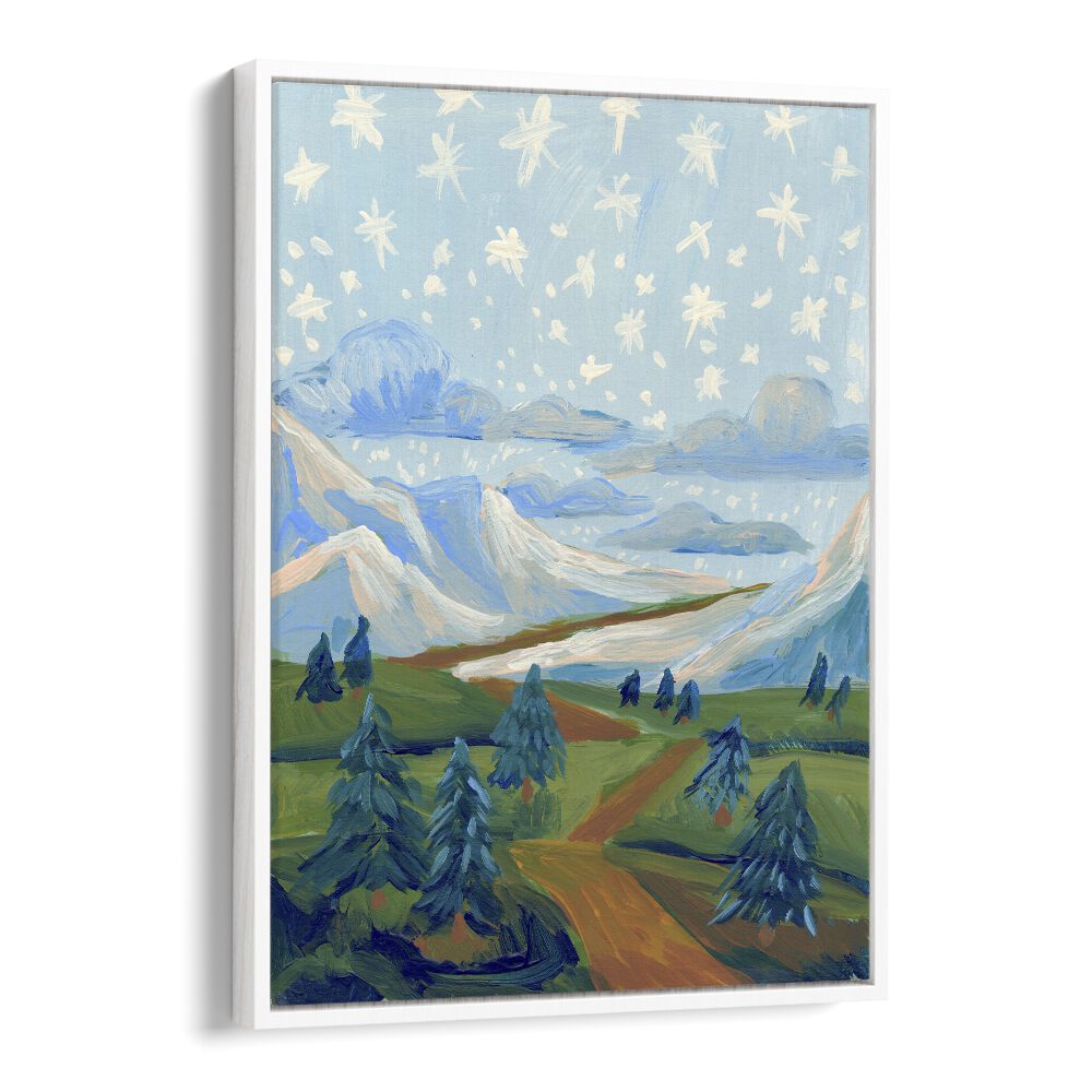 Eleanor Baker painting - WINTER MOUNTAIN LANDSCAPE by Asianmonk