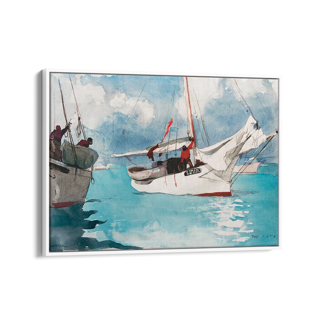 FISHING BOATS, KEY WEST (1903) , VINTAGE PAINTINGS