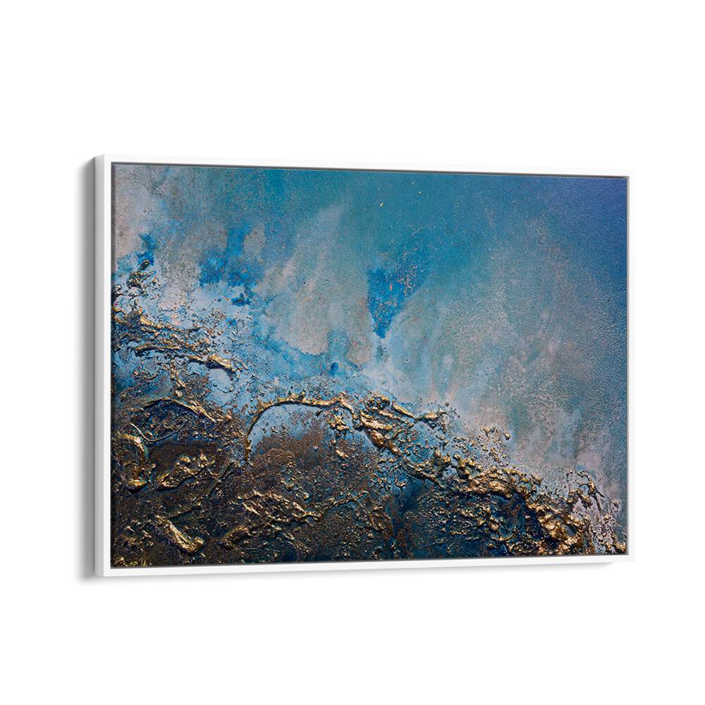 Captivating EARTH AND SEA TONES, ABSTRACT PAINTINGS blend natural hues for a serene, vibrant atmosphere in any room.