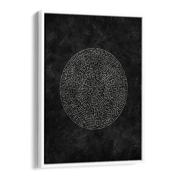 Elevate your decor with the CIRCULAR JOURNEY MAZE, GEOMETRIC ART PRINTS featuring intricate design and bold shapes.