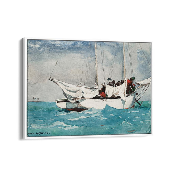 KEY WEST, HAULING ANCHOR (1903)  , VINTAGE PAINTINGS