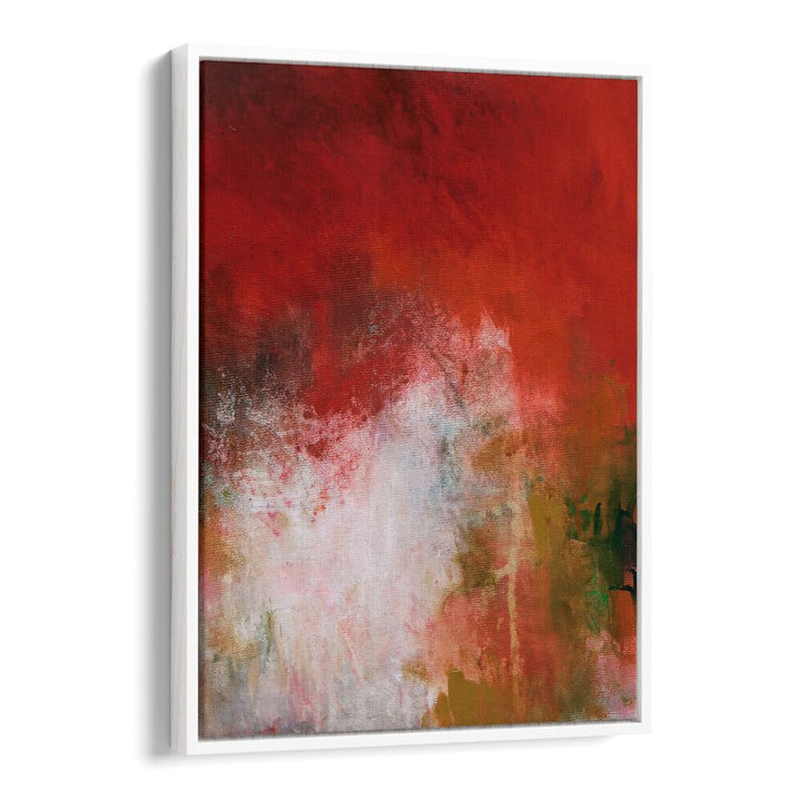 Vibrant reds and dynamic brush strokes define TROPICS I, ABSTRACT PAINTINGS, enhancing any contemporary space.