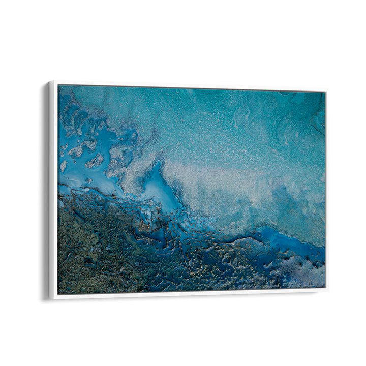 Tranquil SOFT CYAN WATERS, ABSTRACT PAINTINGS bring artistic serenity to your space with vibrant acrylic hues.