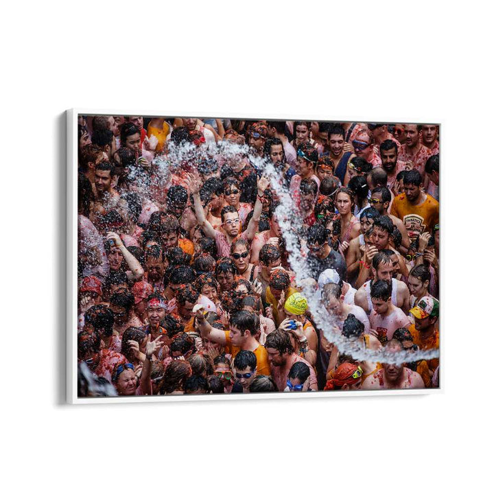 ABSTRACT painting - A SHOWER IN THE TOMATINA by Asianmonk