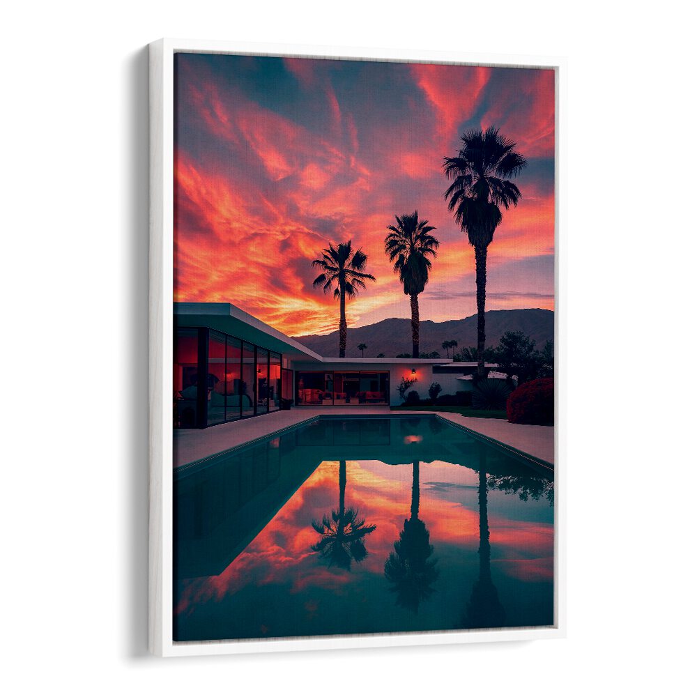 Captivating FALLING OF THE NIGHT, BEACH PAINTINGS reflects stunning twilight hues and serene elegance by Philippe Hugonnard.