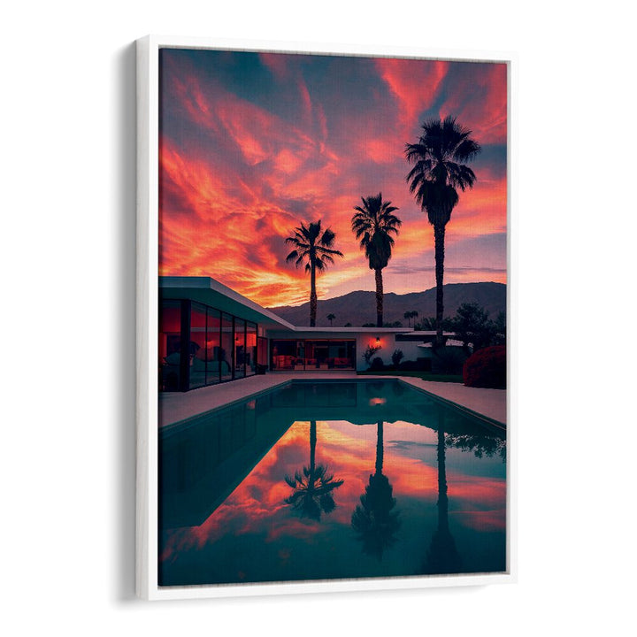 Captivating FALLING OF THE NIGHT, BEACH PAINTINGS reflects stunning twilight hues and serene elegance by Philippe Hugonnard.