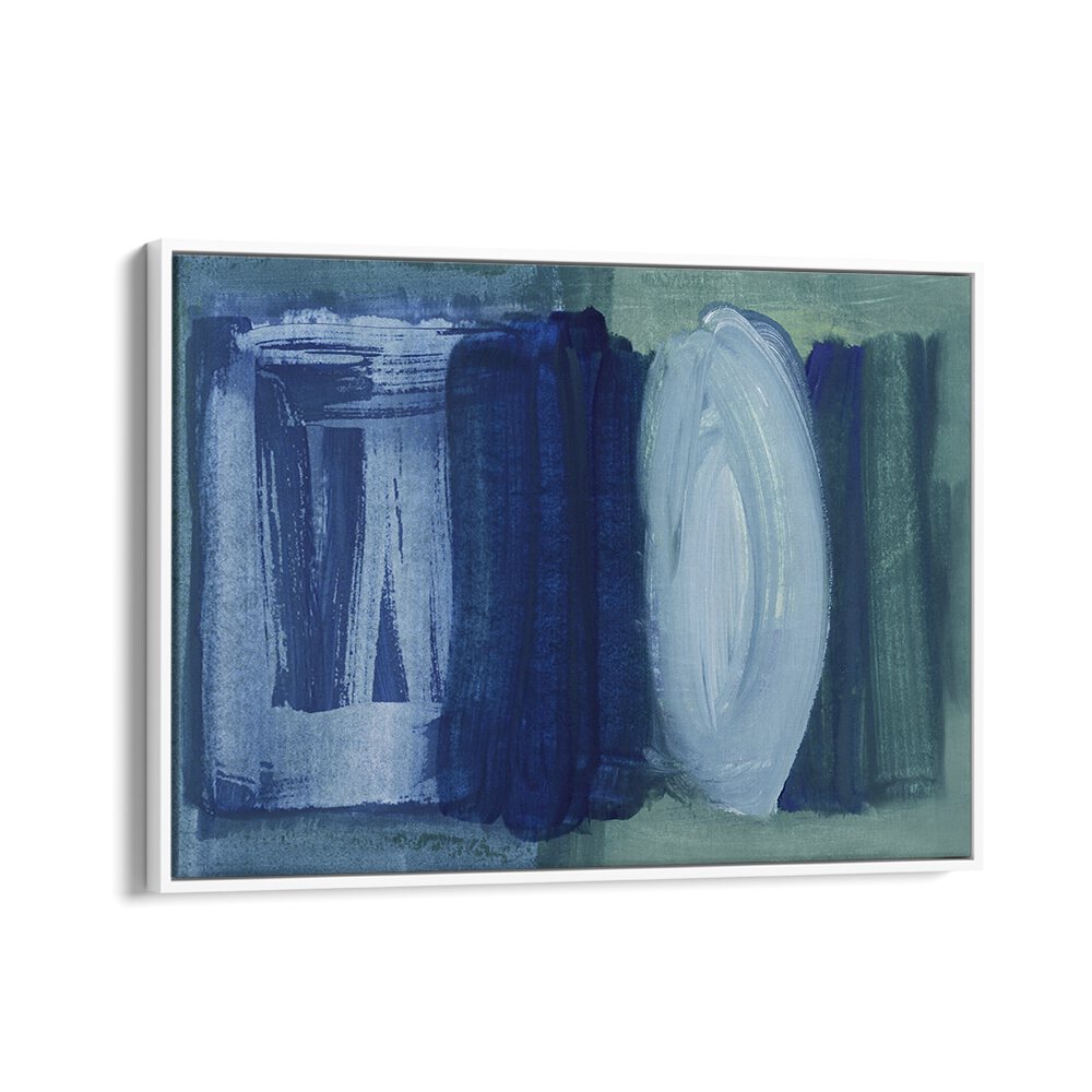 Vibrant Brushstrokes Blue Green, Abstract Paintings enhance any space with refreshing hues inspired by nature.