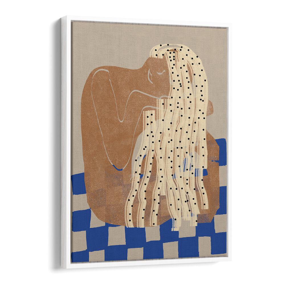 Captivating MOODY GIRL, PORTRAITS artwork featuring a figure with flowing hair and emotional depth for your collection.