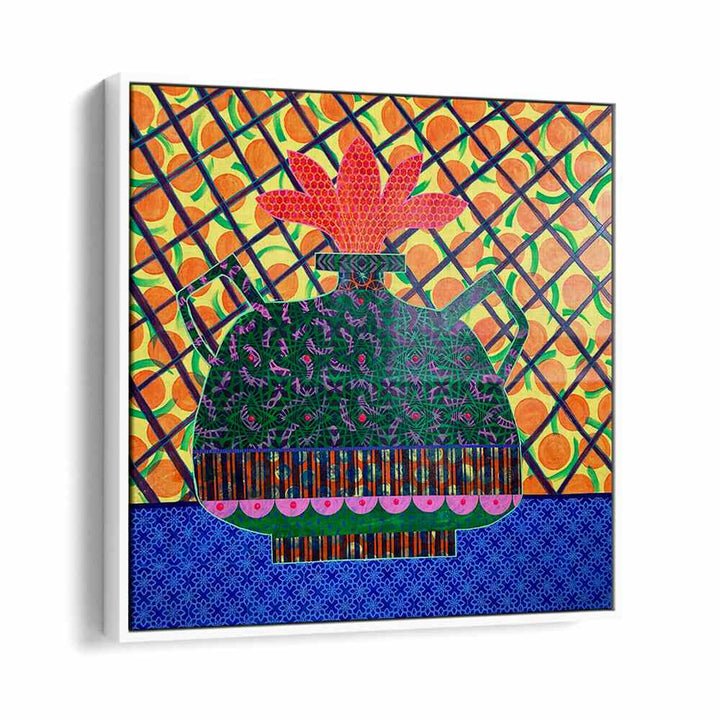 Vibrant ORANGES AND FLOWER VASE, KITCHEN POSTERS, perfect for adding color and elegance to your kitchen decor.