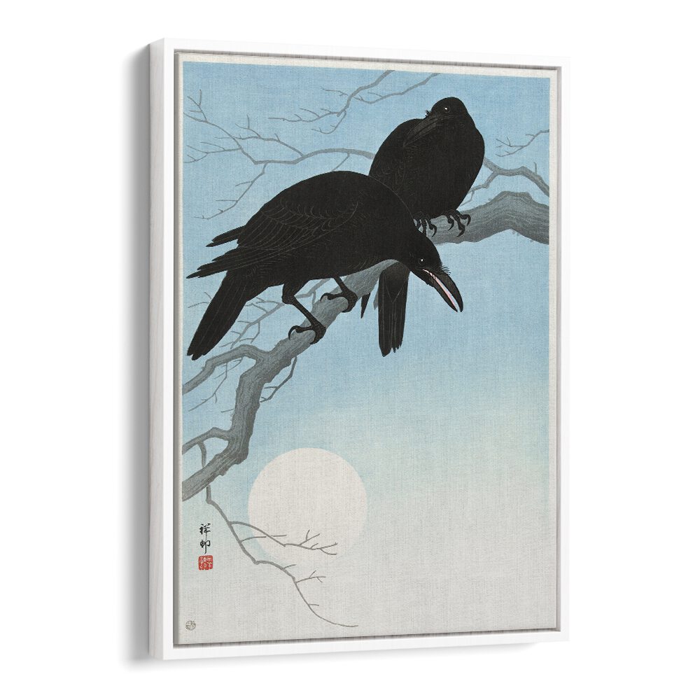 TWO CROWS ON A BRANCH (1927)  , JAPANESE PAINTINGS , JAPANESE ART PRINTS