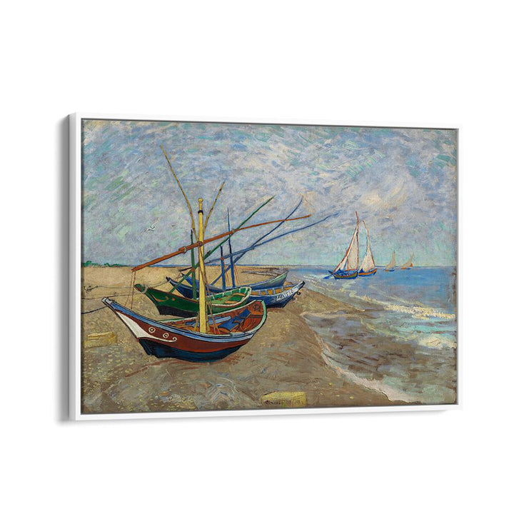 VAN GOGH'S FISHING BOATS ON THE BEACH AT SAINTES-MARIES (1888) , VINTAGE PAINTINGS