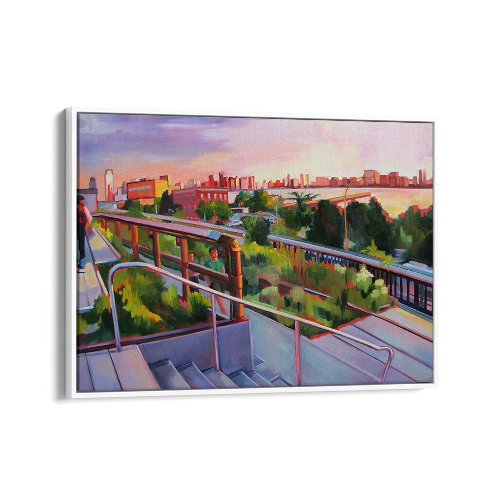 HIGH LINE SUNSET , LANDSCAPE PAINTINGS