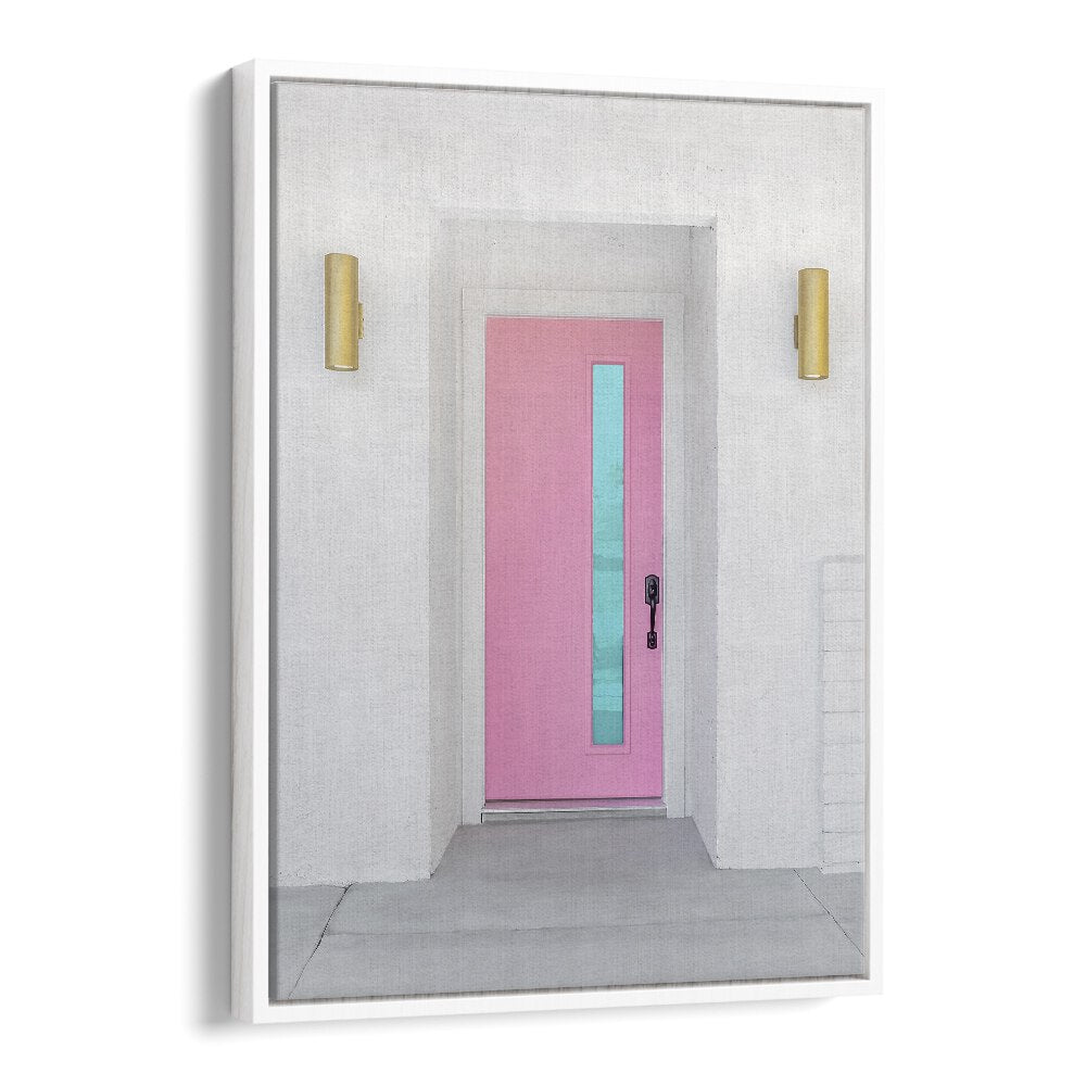 surreal painting - PINK DOOR WITH A BLUE WINDOW by Asianmonk