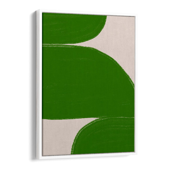 GREEN SUMMER SHAPES , ABSTRACT PAINTINGS