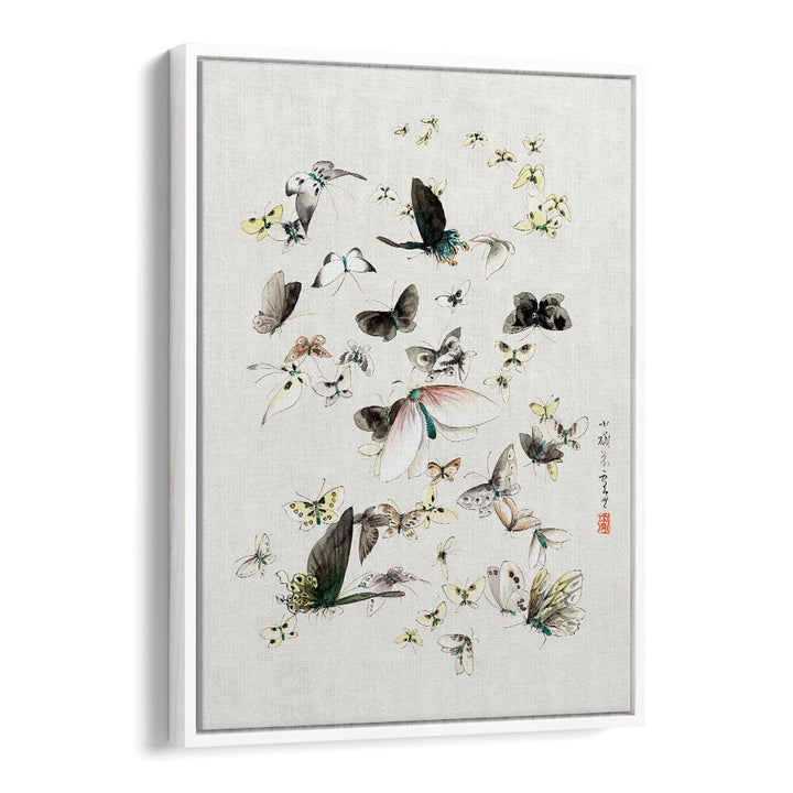 BUTTERFLIES AND MOTHS (1830-1850) BY KATSUSHIKA HOKUSAI, JAPANESE PAINTINGS