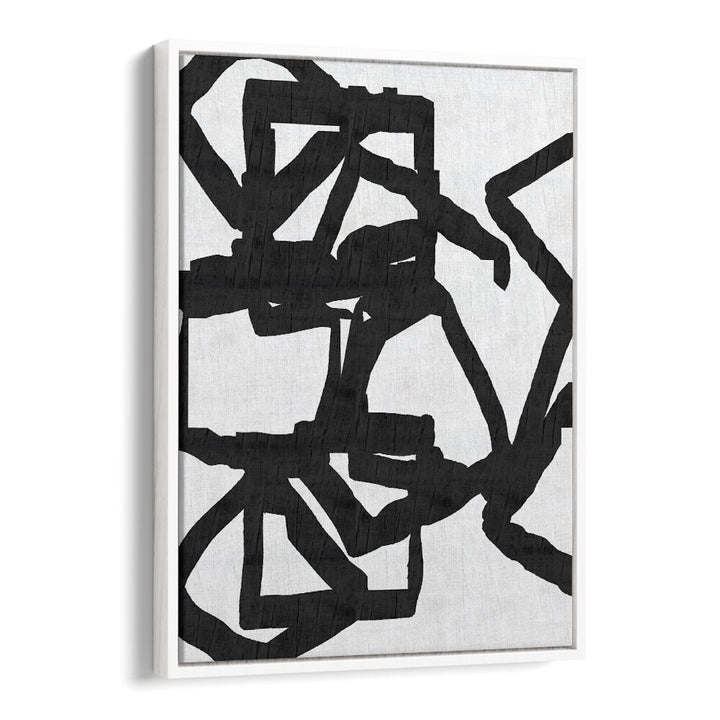 Transform your space with NOIR AND INKY 1, PATTERN ART PRINTS, showcasing striking abstract geometry and design.