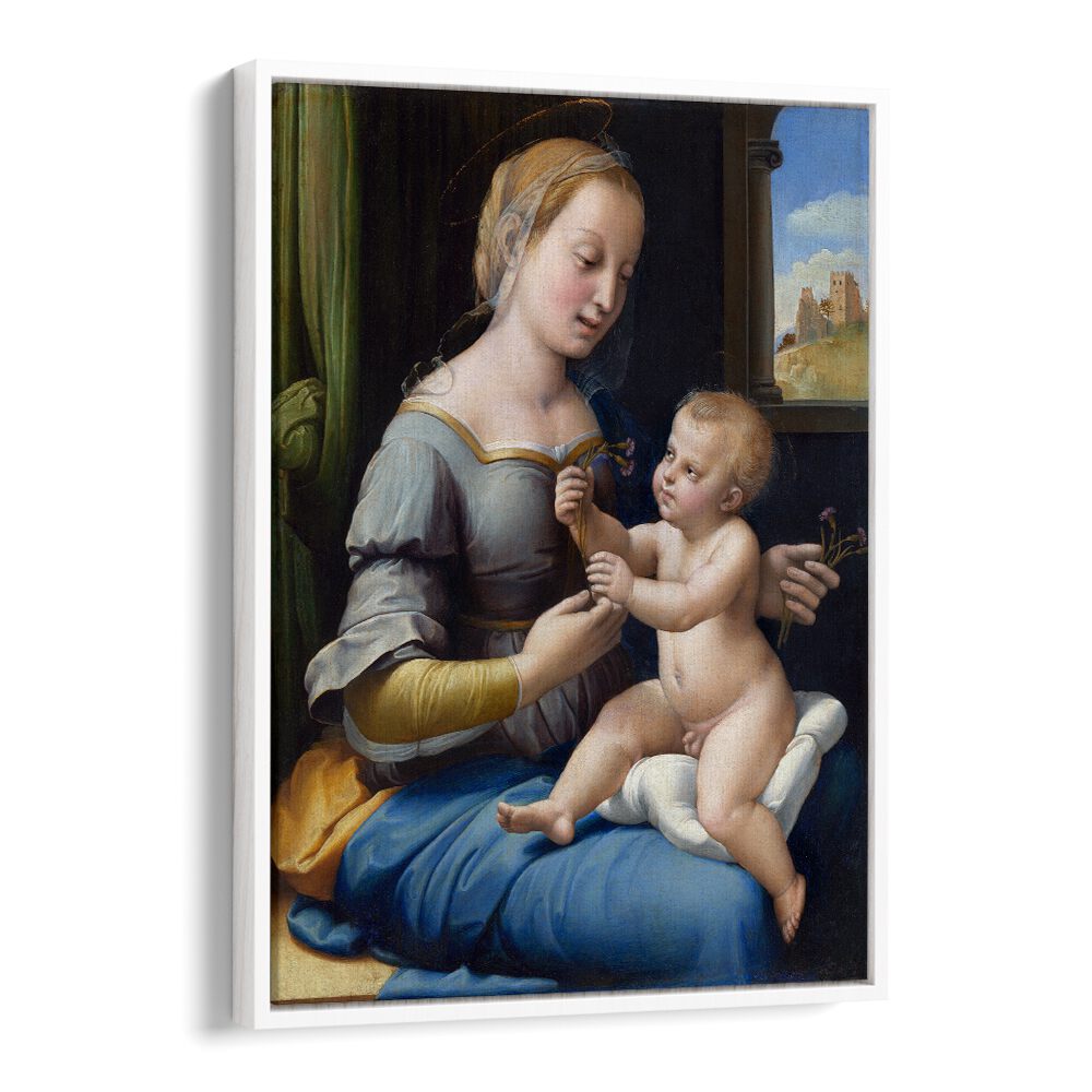 THE MADONNA OF THE PINKS (1506–1507) BY RAPHAEL RAFFAELLO , VINTAGE PAINTINGS