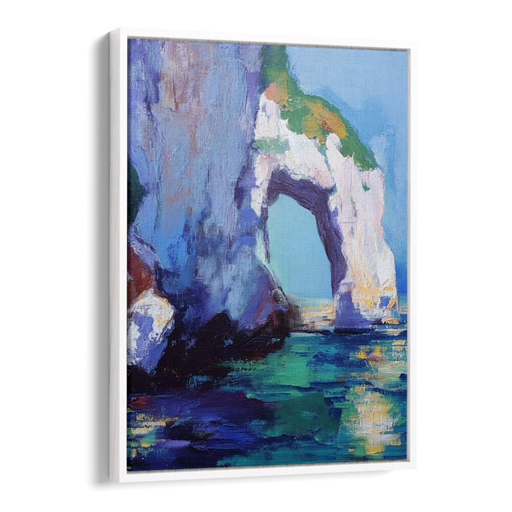 Stunning artwork of the CLIFFS OF MALLORCA, showcasing vibrant colors and natural beauty in a high-quality frame.