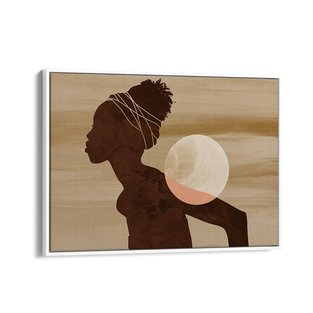 Stylish silhouette artwork featuring the ANGOLAN MOON, part of our AFRICAN ART PAINTINGS collection.