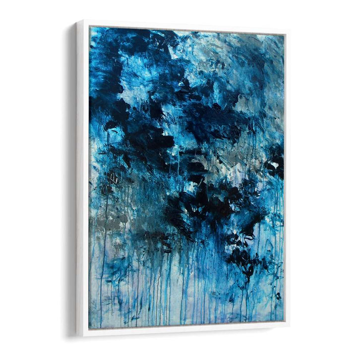 Stunning ABSTRACT DESIGN VII, ABSTRACT PAINTINGS with vibrant blues, perfect for modern decor and enhancing living spaces.