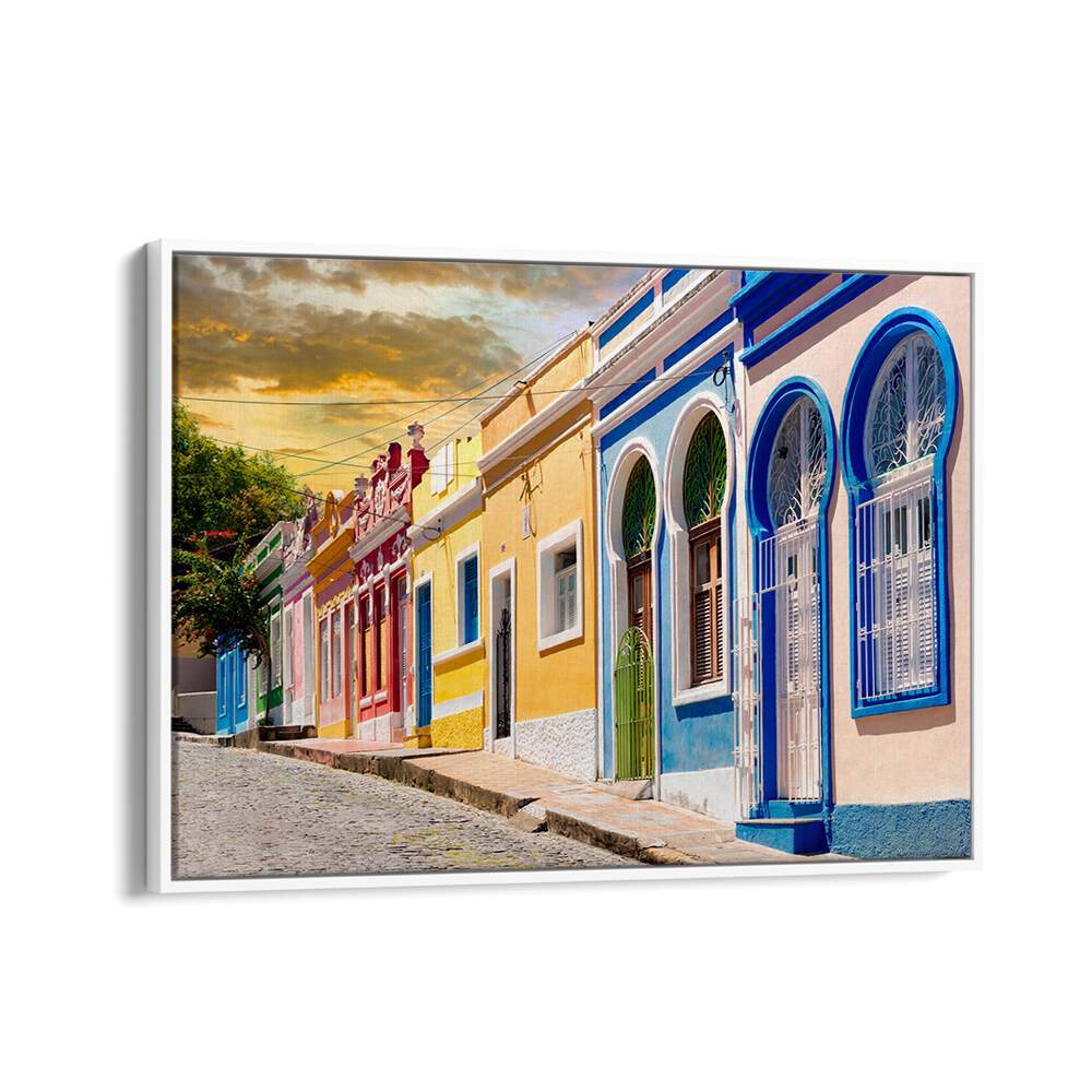 COLORFUL SUNSET STREET , BEACH PAINTINGS