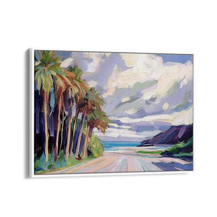 Stylish ROAD TO THE BEACH artwork captures the essence of seaside adventures and relaxation. Perfect for beach lovers!
