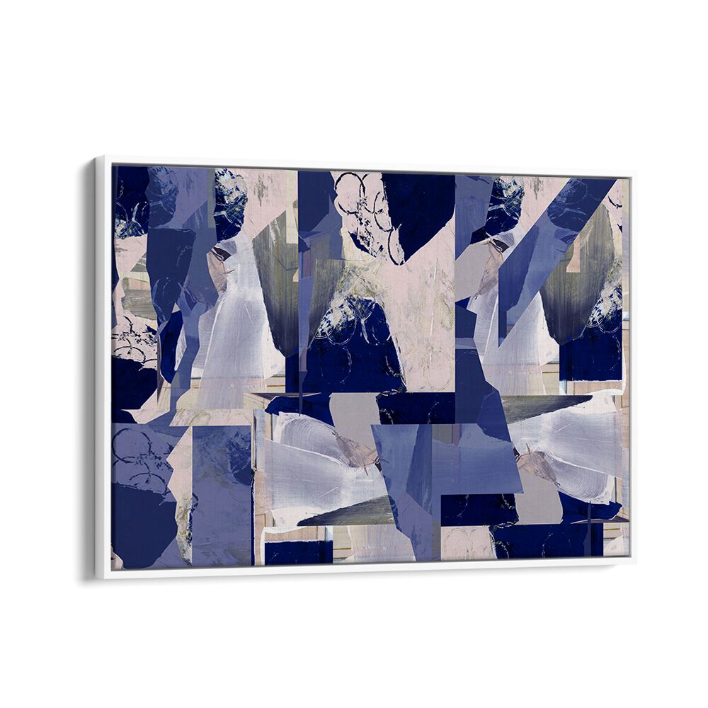 Vibrant blue and white abstract artwork from MUSIC FOR THE EARTH II, ABSTRACT PAINTINGS collection, enhancing any space.