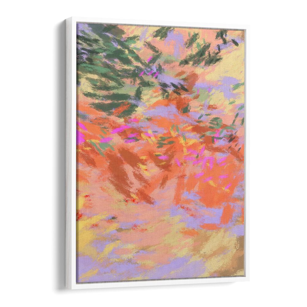 Colorful abstract artwork titled "LAZY SUMMER DAYS VI, ABSTRACT PAINTINGS," perfect for relaxing spaces.