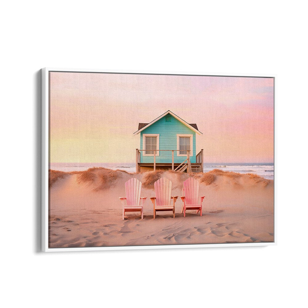 Pastel Beach painting by Philippe Hugonnard captures tranquility with vibrant colors and serene coastal vibes.