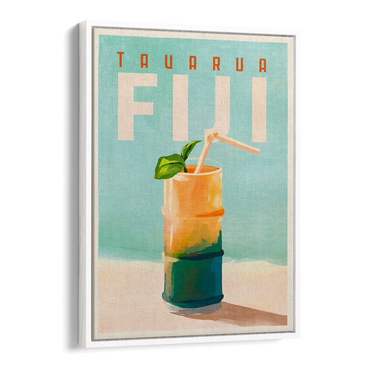 TAVARUA FIJI COCKTAIL POSTER TRAVEL ART BY THE WHISKEY GINGER ,BAR POSTERS , BAR ART PRINTS