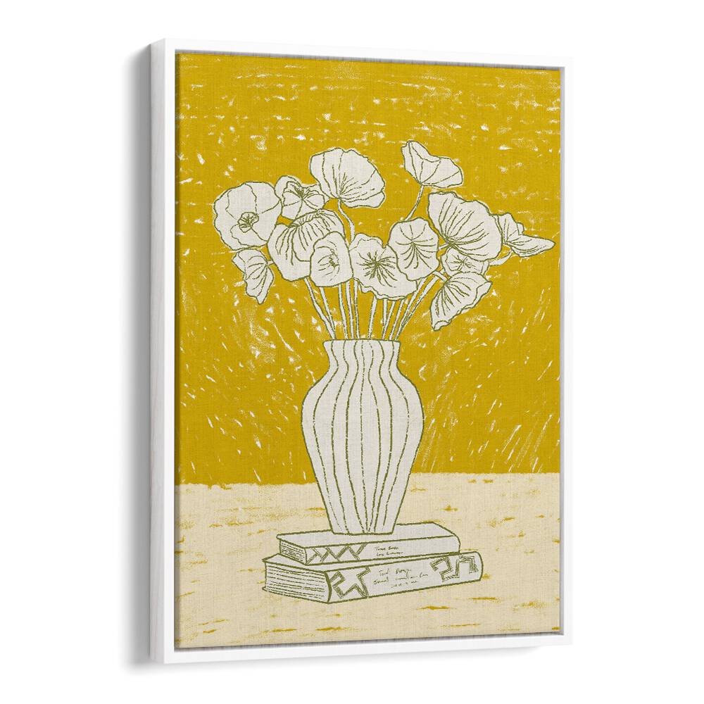 Vibrant flower vase artwork showcasing the BEAUTY OF YELLOW, FASHION POSTERS for an elegant home decor touch.