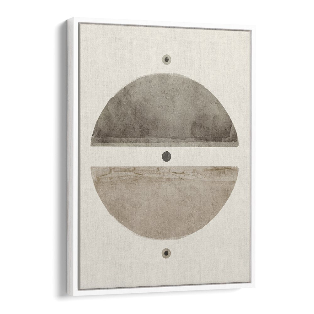 Taupe Enigma, geometric art prints featuring abstract 3D shapes, perfect for home or office decor.
