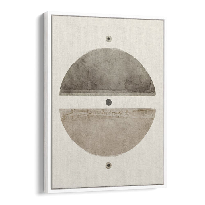 Taupe Enigma, geometric art prints featuring abstract 3D shapes, perfect for home or office decor.