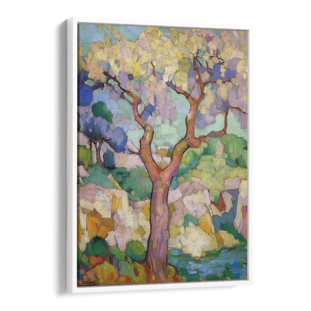 Elegant TREE ABSTRACT artwork featuring vibrant colors, capturing nature's essence for modern home decor.