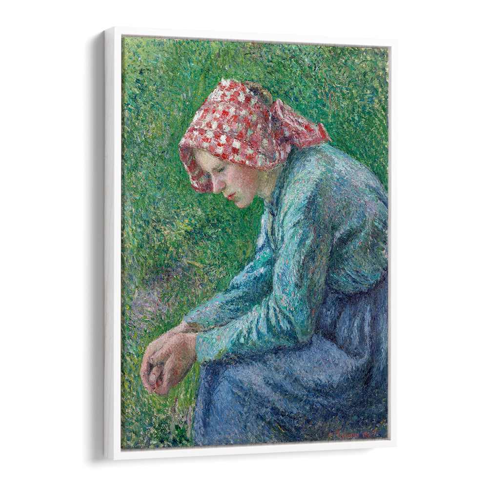 A SEATED PEASANT WOMAN (1885) , VINTAGE PAINTINGS