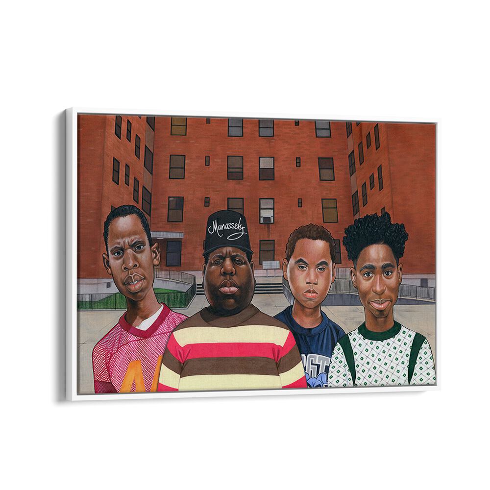 Celebrate urban culture with BOYZ IN THE HOOD, AFRICAN ART PAINTINGS showcasing hip hop legends in vibrant detail.