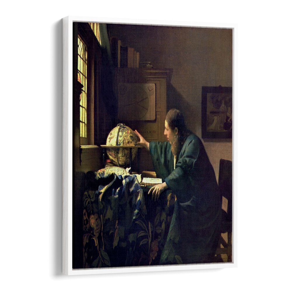 THE ASTRONOMER (CA. 1668) FAMOUS PAINTING  BY JOHANNES VERMEER, VINTAGE PAINTINGS