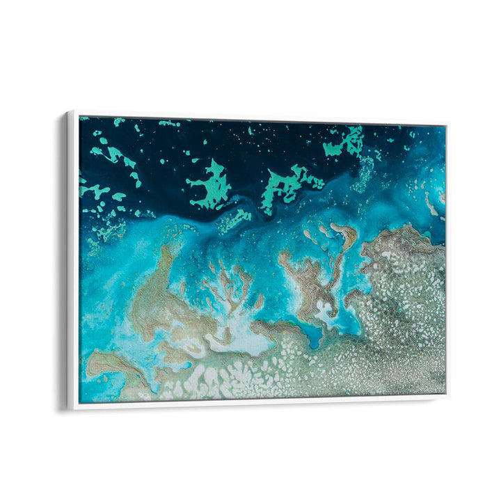 Vibrant CORAL THE OASIS, ABSTRACT PAINTINGS enrich any space with dynamic colors and modern artistic flair.