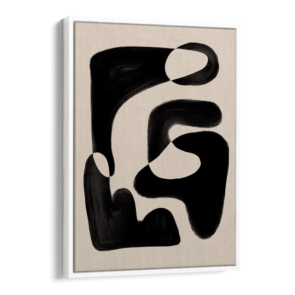 Stunning ABSTRACT BEIGE BLACK, ABSTRACT PAINTINGS featuring a modern design in elegant beige and black hues for decor.