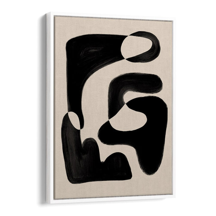 Stunning ABSTRACT BEIGE BLACK, ABSTRACT PAINTINGS featuring a modern design in elegant beige and black hues for decor.