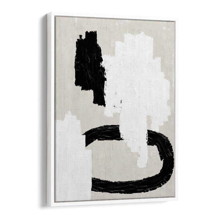 ABSTRACT BEIGE AND BLACK PAINTING , ABSTRACT PAINTINGS