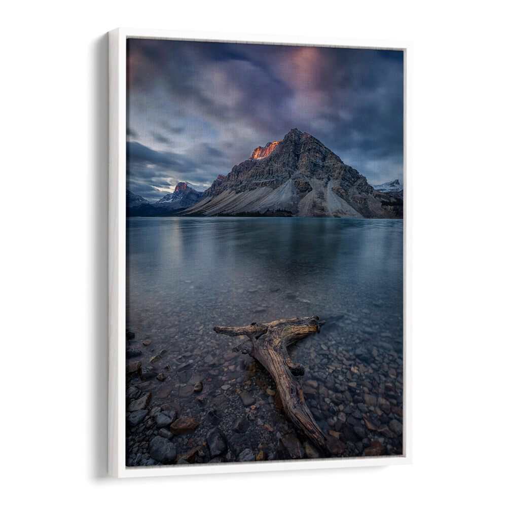 A CLOUDY DAY IN BOW LAKE BY MICHAEL ZHENG , LANDSCAPE PHOTO PRINTS